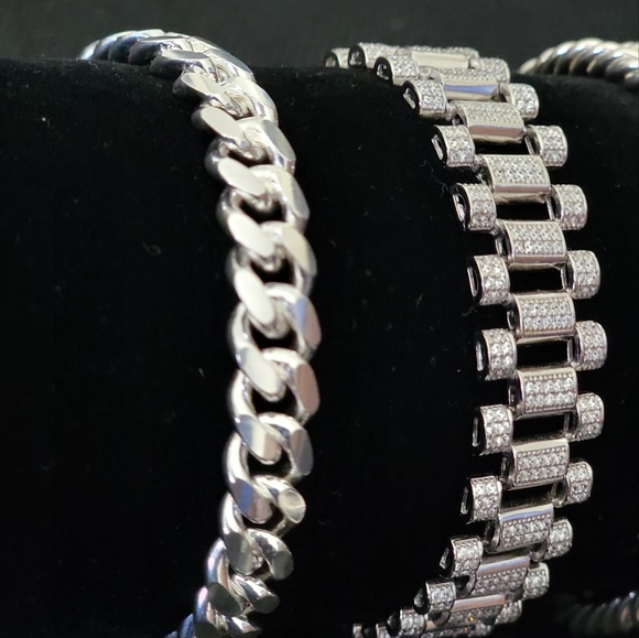 BRACELETS - REAL 925 STERLING SILVER - Picture 4 of 12